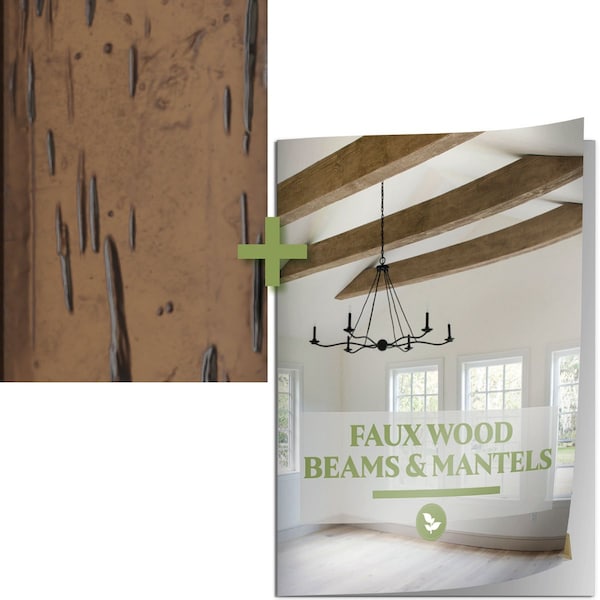 Ekena Millwork 10-inch x 7-inch SAMPLE - Pecky Cypress Endurathane Faux Wood Beam w/ Catalog -Premium Aged Finish SAMPLE-KIT-BMPCZD - main